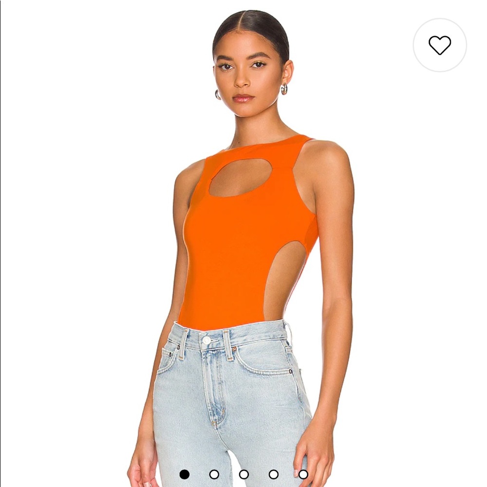MABELLE CUT OUT TOP IN ORANGE revolve